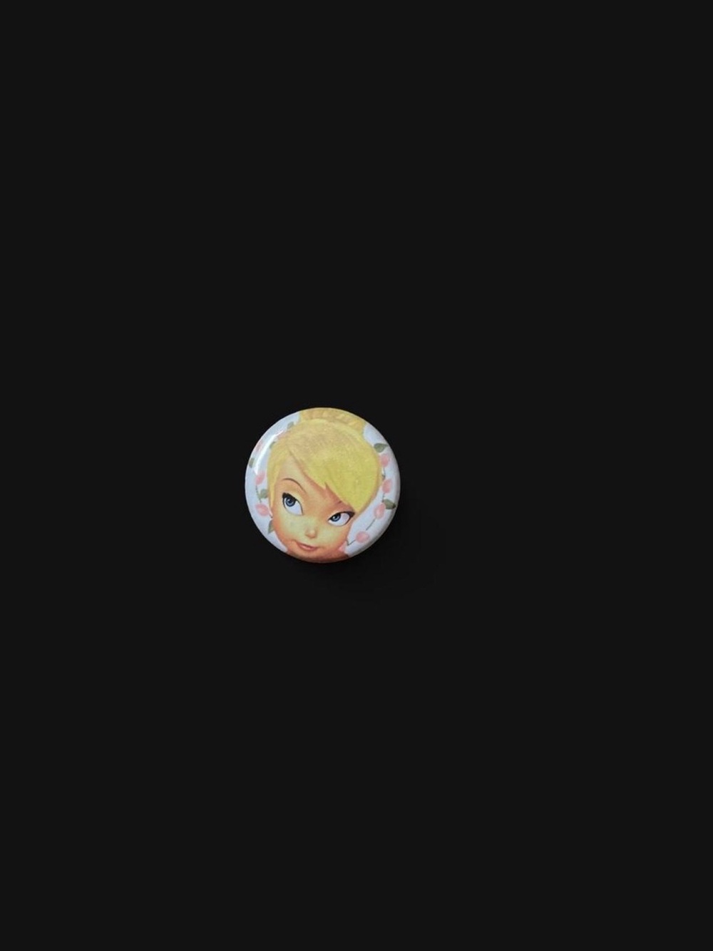 Tinkerbell flower button pin